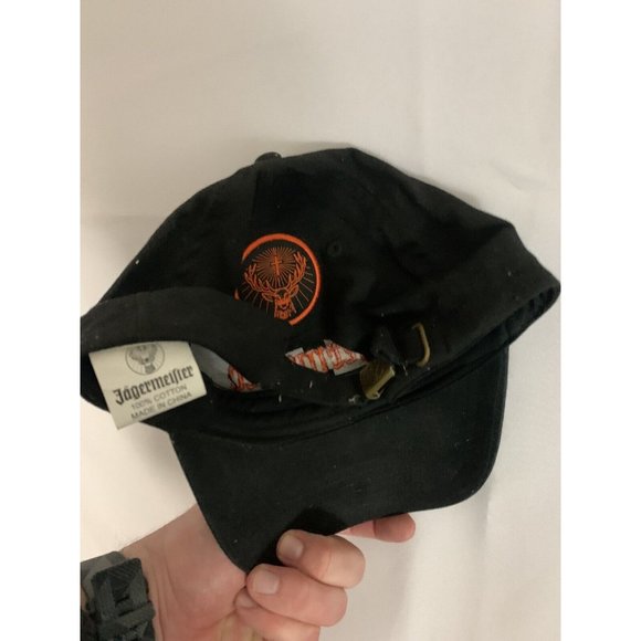 Jagermeister NWT Black Embroidered Strapback Ball Cap - Picture 3 of 4